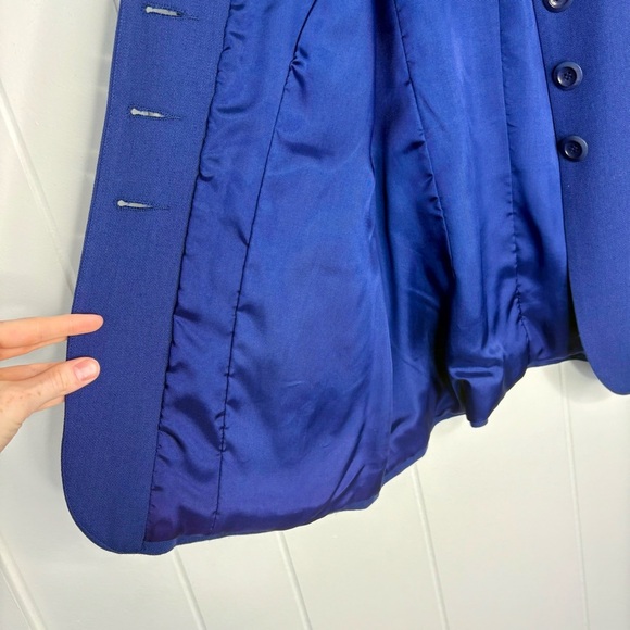 Tailor B. Moss Blazer Dark Blue Women’s Size 4 Made in USA VINTAGE Rayon Wool - Picture 8 of 8